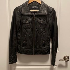 Genuine Leather Small Guess Jacket